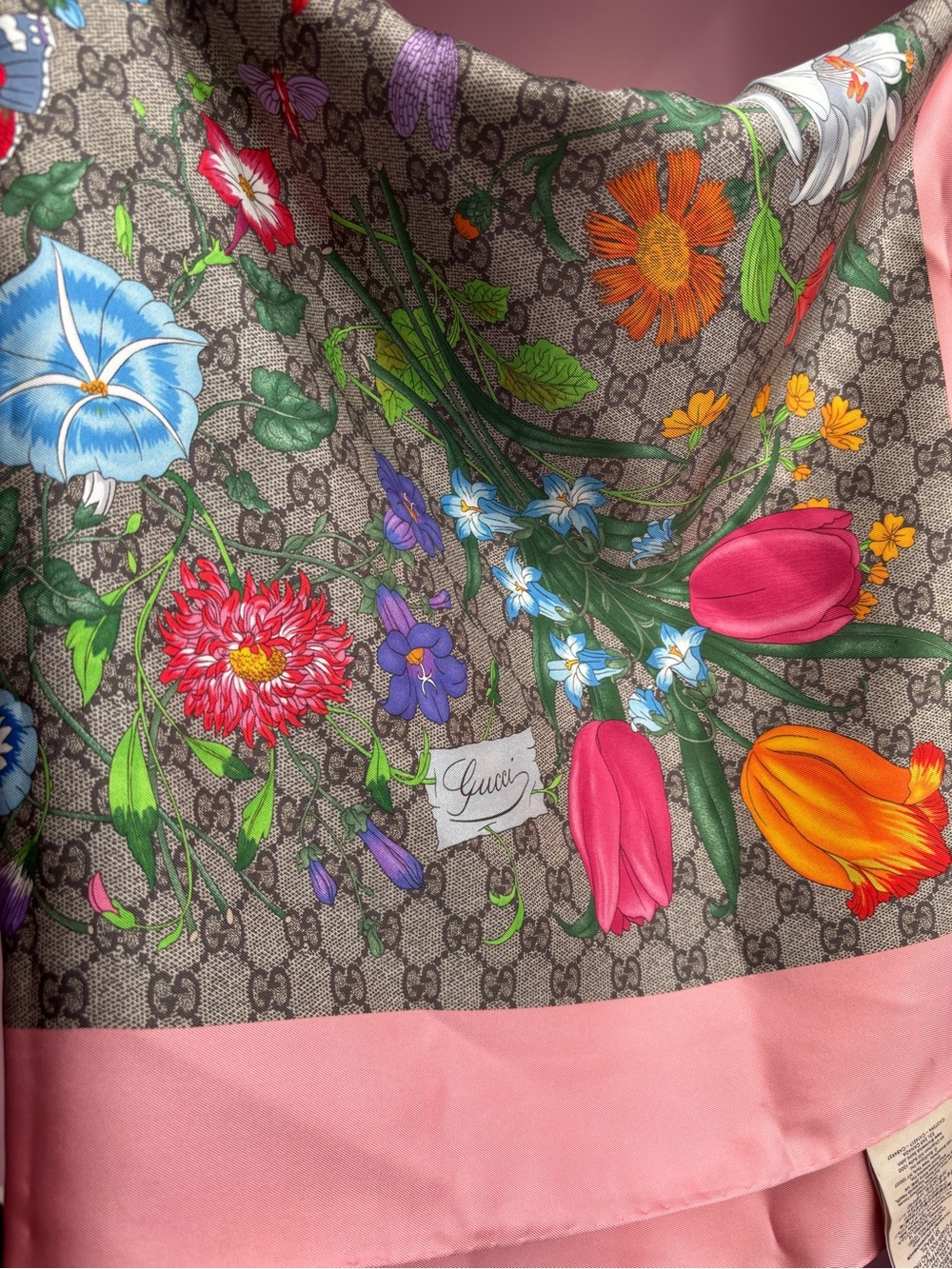 Gucci Flora print silk scarf - Picture 3 of 16